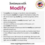 modify example sentence