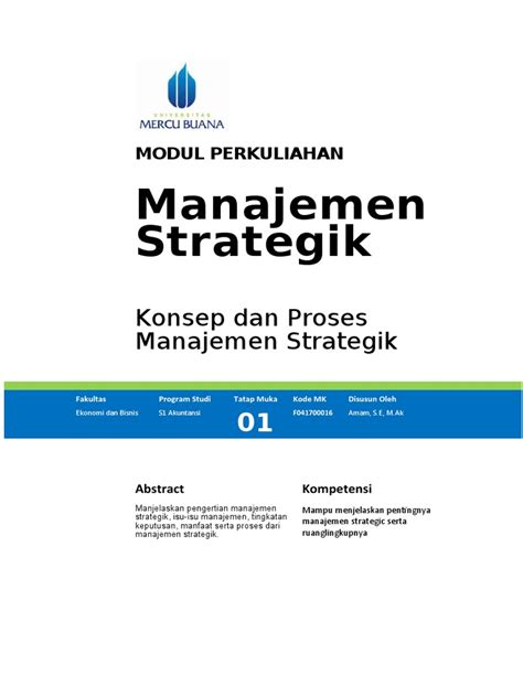 (PDF) Modul Manajemen Strategi Rifkhan Han Academia.edu