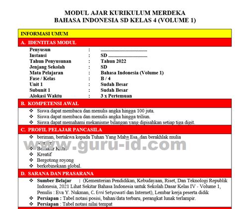 modul ajar pai kelas 4 kurikulum merdeka semester 2 pdf