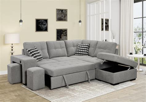 Modular Chaise Lounge With Sofa Bed