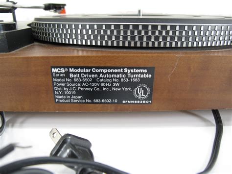 Modular Component Systems 6502 Belt Driven Automatic Turntable