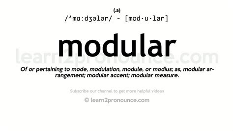 modular meaning in english with example