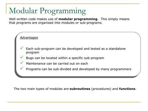 modular meaning in programming