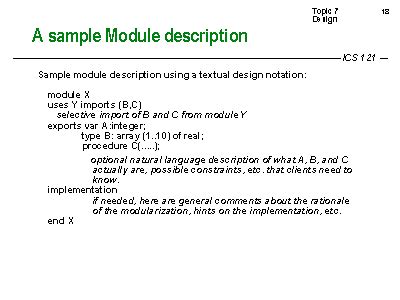 module description example