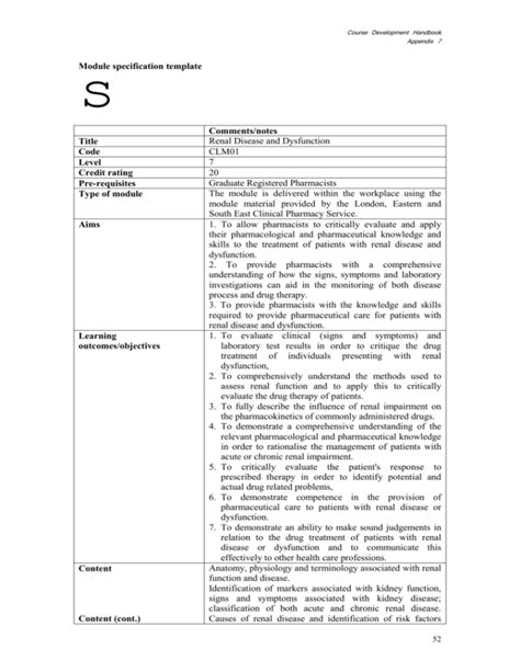 module description in project