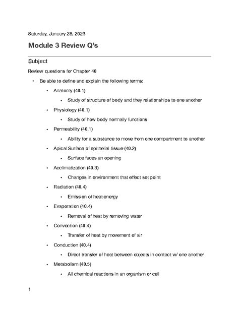 Module Review Questions