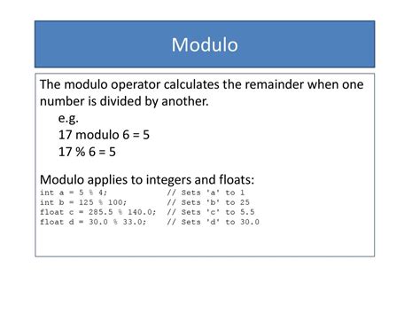 modulo meaning in code