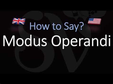 Modus Operandi Pronunciation