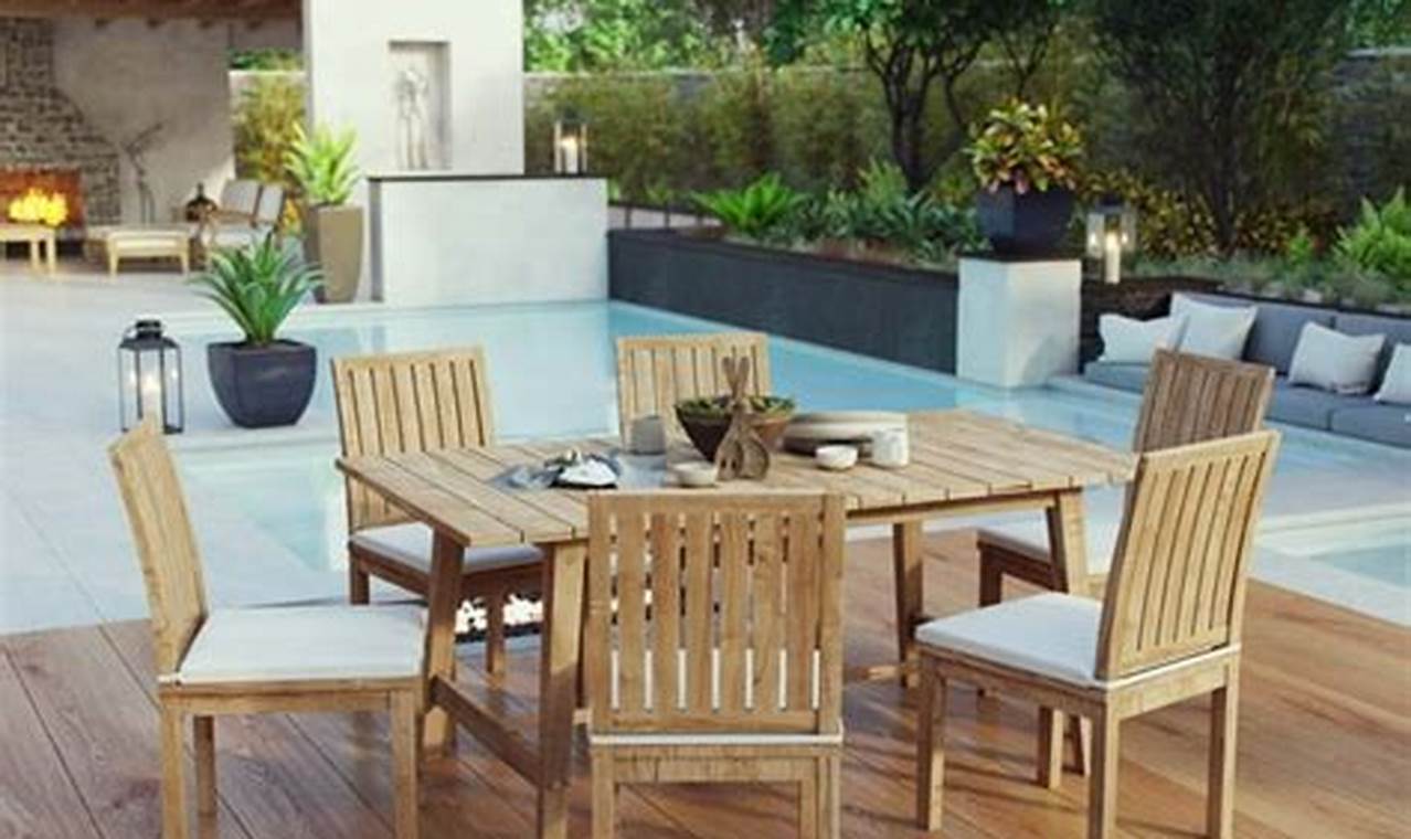 modway marina teak outdoor furniture