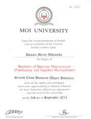 moi university degree certificate sample