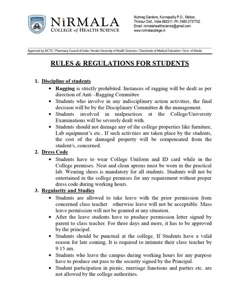 moi university rules and regulations