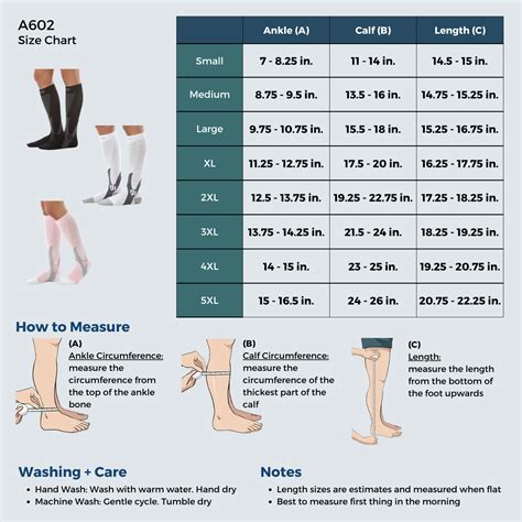 Mojo Compression Socks Size Chart