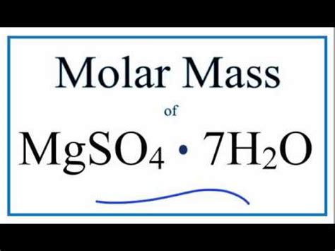 molar mass of mgso4 x 7h2o