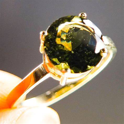 7+ Moldavite Wedding Ring