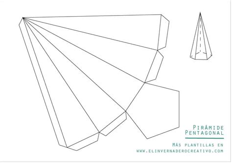 piramide pentagonal para recortar Figuras geometricas para armar