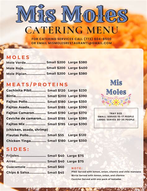mole restaurant menu