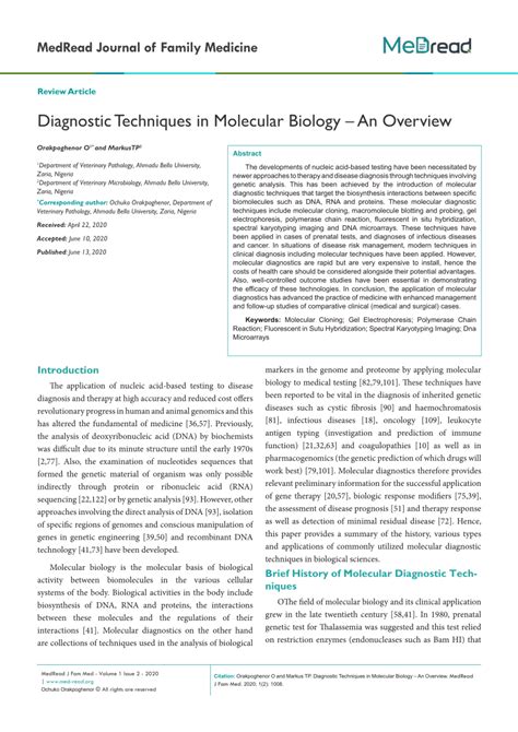 molecular biology research articles