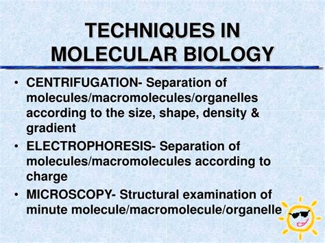 molecular biology techniques list