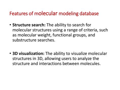 Molecular Modeling Database