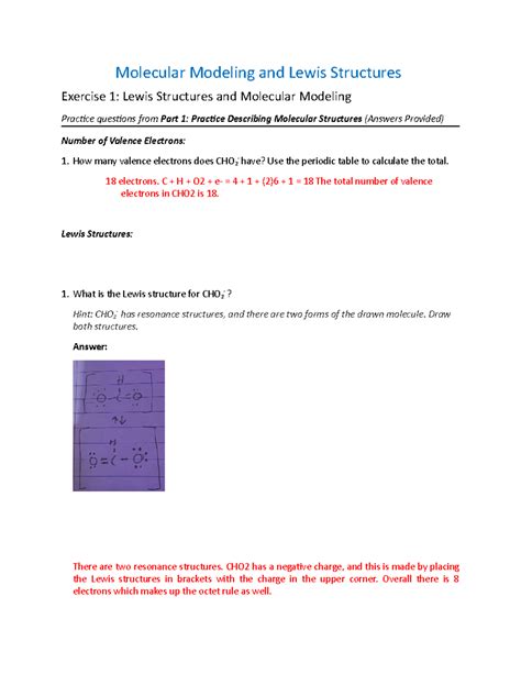 Molecular Modeling Practice