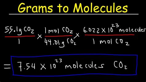 molecules to grams conversion