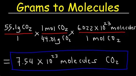 molecules to grams converter