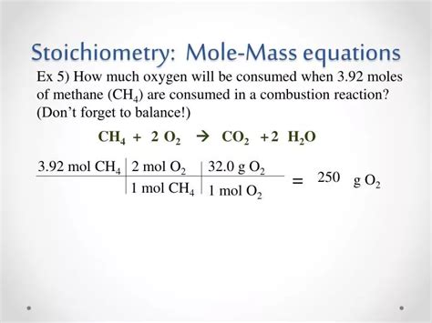 moles to molecules stoichiometry