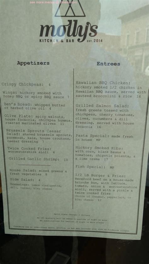 Molly's Kitchen Menu