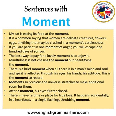 moment in a sentence examples