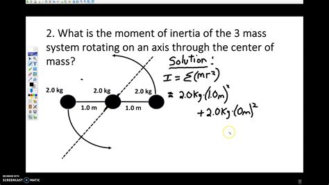 moment of inertia sample problems
