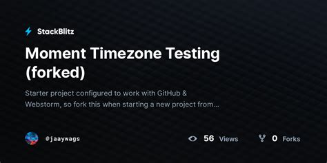 moment timezone example stackblitz