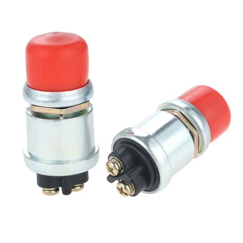Uxcell 6mm Mounting Hole Red Momentary Push Button Switch SPST NO 2 Pack