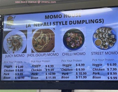Momo House Nepali Style Dumplings Posts San Antonio, Texas Menu