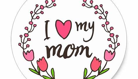 Moms Gift Stickers 35 Happy Mothers Day Mum Mother Floral 560