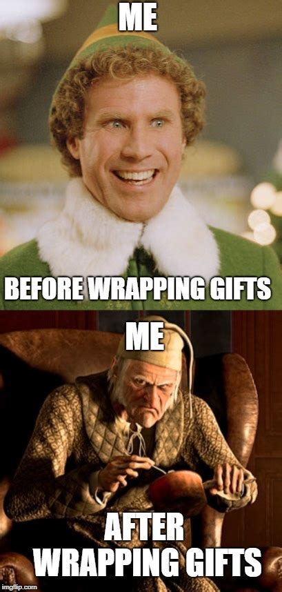 moms after gift wrapping funny meme