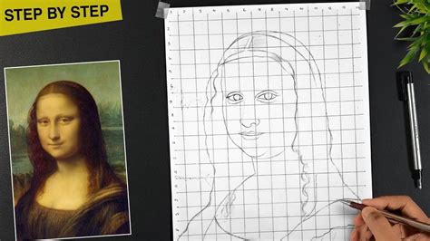 How To Draw MONA LISA Step by Step ( with mask on) YouTube