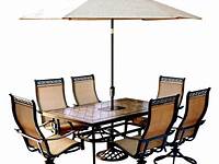 Hanover Outdoor Furniture Monaco 7Piece Tan Metal Frame Patio Set with