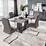 Monaco 180cm Marble Dining Table and 6 Curveback chairs Designer Marble