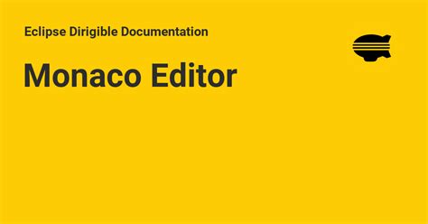 monaco editor documentation