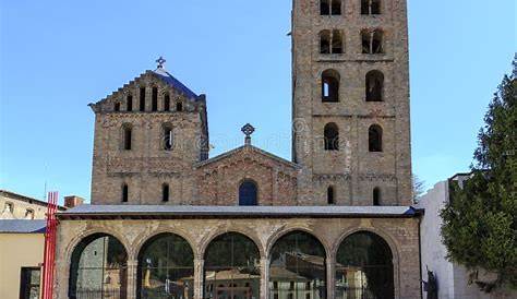 Monastery of Santa Maria in Ripoll, Catalonia, Spain. Stock Image