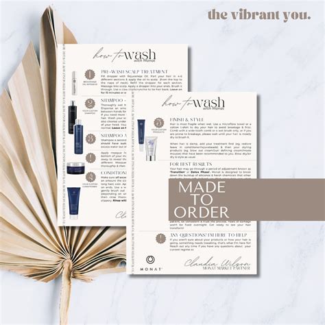 Monat Printable Wash Instructions
