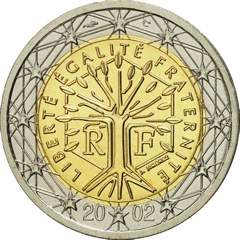 moneda 2 euros francia 2002 valor