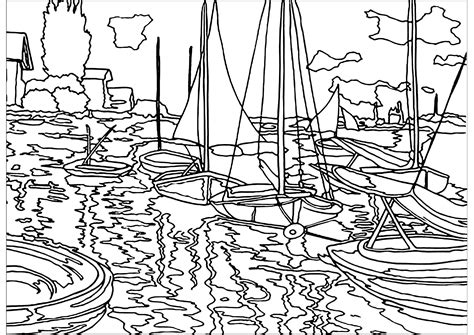 Monet Coloring Pages Printable