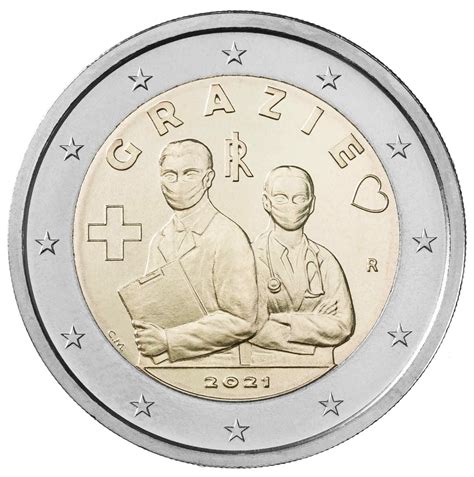 moneta 2 euro grazie 2021
