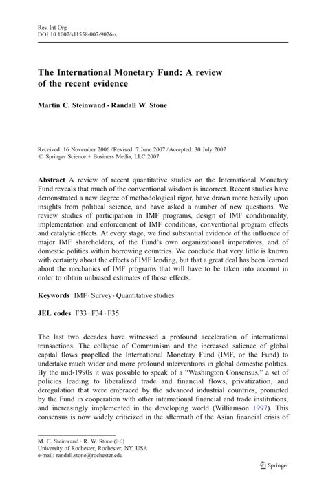 monetary fund review