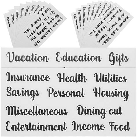 Money Envelope Labels