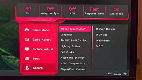 monitor lg menu