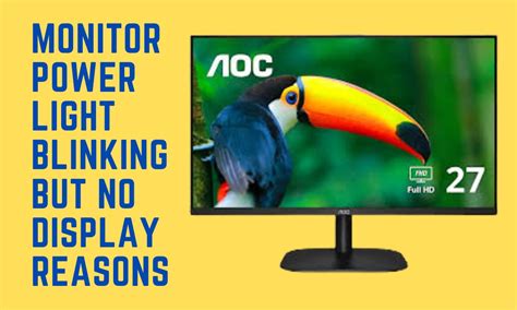 Monitor Light Blinking No Picture