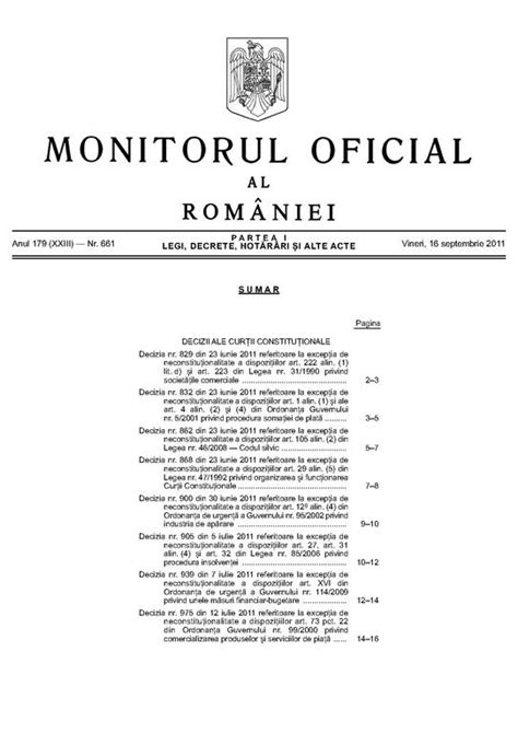 monitorul oficial al romaniei partea 1