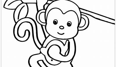 Monkey Coloring Pages Printable